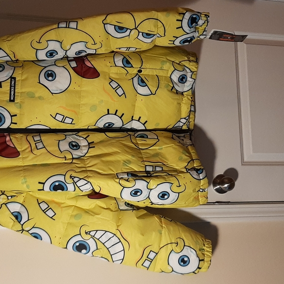 Nickelodeon Members Only SpongeBob Coat Brand NEW with Tags Men X-Large - Picture 7 of 15